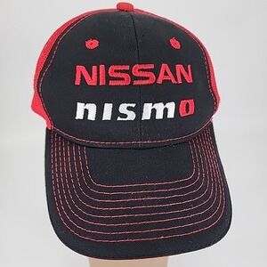 Nissan Nismo Red/Black Mesh Backing Adjustable Baseball Trucker Hat Cap